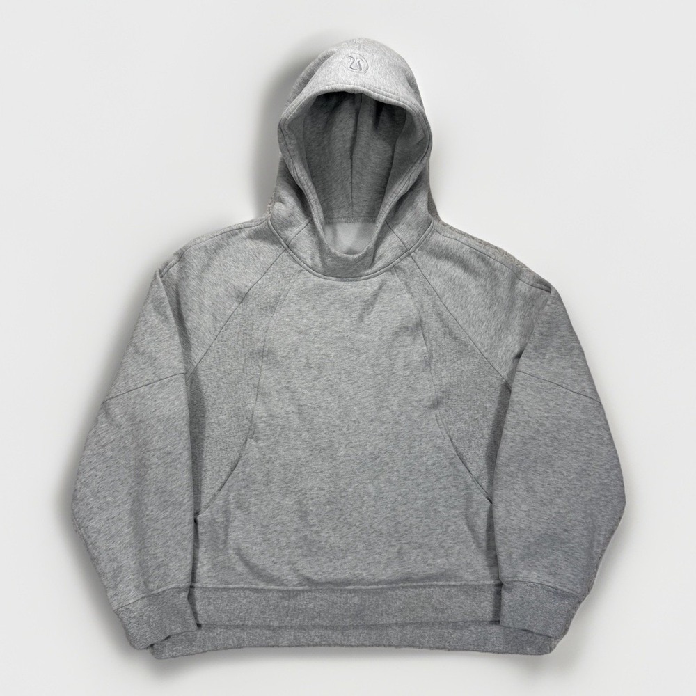 Lululemon Hoodie Women's XL/XXL Scuba Oversized Side Slit Gray Pullover Cozy Gym